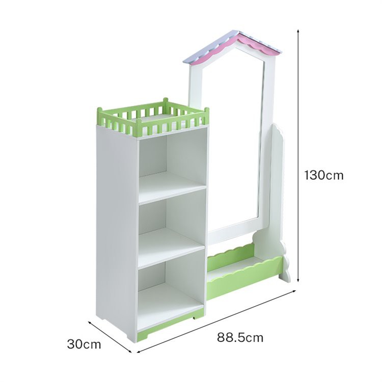 White Three tiers Kids Wardrobe (4)