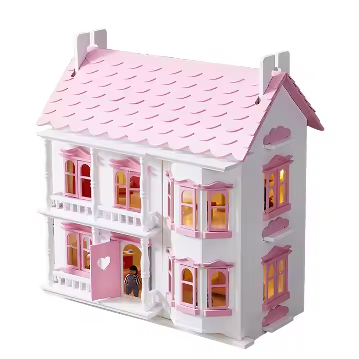 Pink Morden Victoria LED injam Doll House